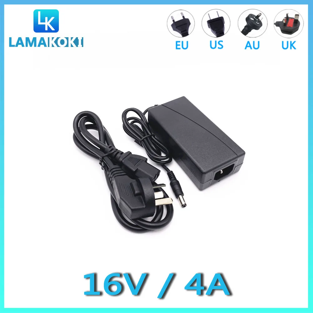 

16 в 4 А Блок питания для ноутбука 16 В 5,5 мА регулируемый шнур питания постоянного тока 2,1 * мм регулируемый шнур питания постоянного тока