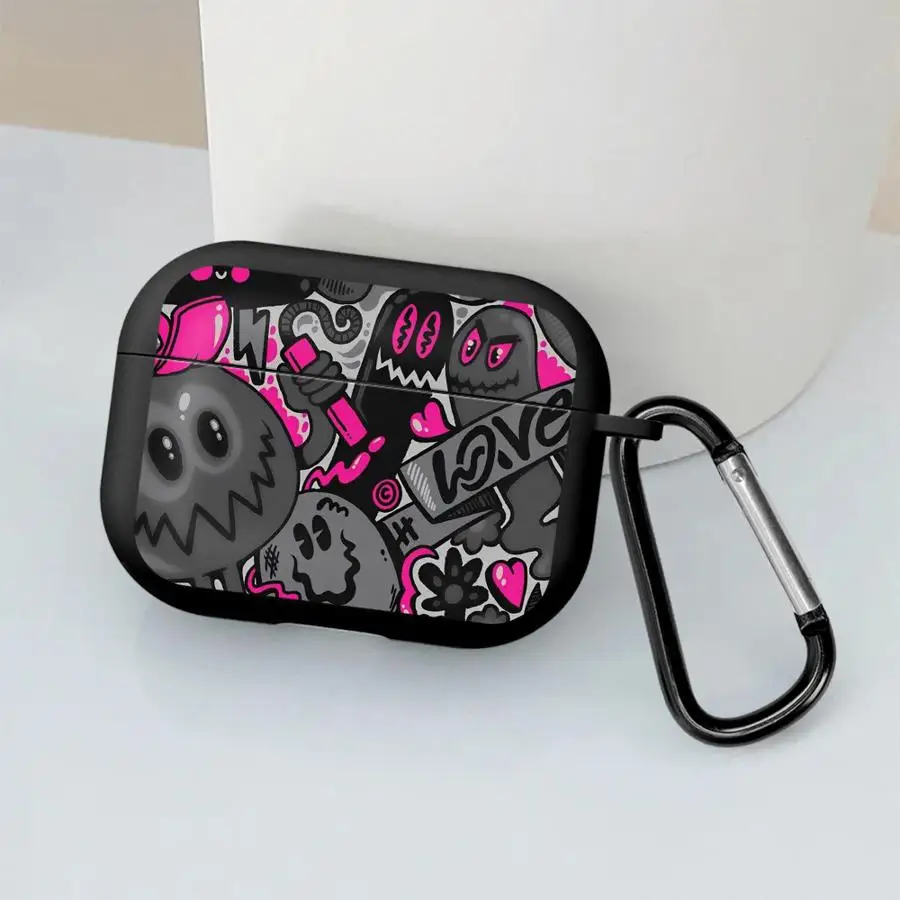Фото Чехлы для наушников, чехол для Airpods Pro Pro2 1 2 3 Pro3 4, мультяшный граффити-монстр №4