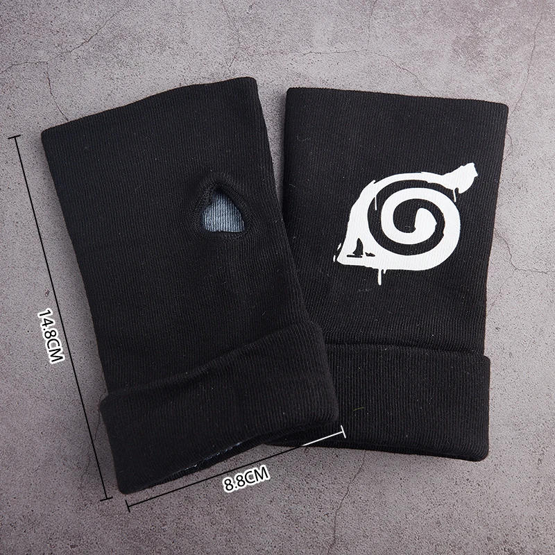 Перчатки для косплея по мотивам аниме Наруто хлопковые теплые митенки без