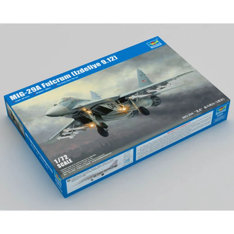 

Trumpeter 01674 1/72 Mikoyan MiG-29A Fulcrum Izdeliye 9.12 Fighter Military Collectible Plastic Assembly Model Toy Building Kit