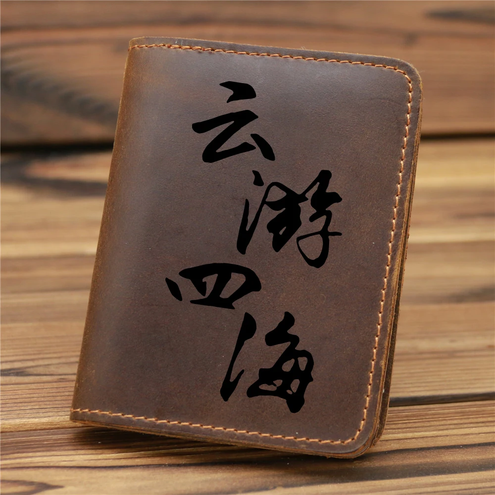 New Arrival Vintage Card Holder Men Genuine Leather Credit Card Holder Small Wallet Money Bag ID Card Case Mini Purse For Male images - 6
