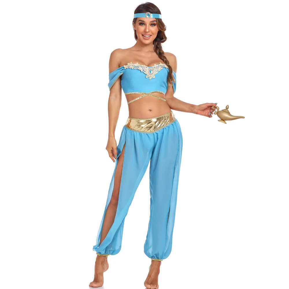 

New Halloween Cosplay Princess Jasmine Adult Stage Costume