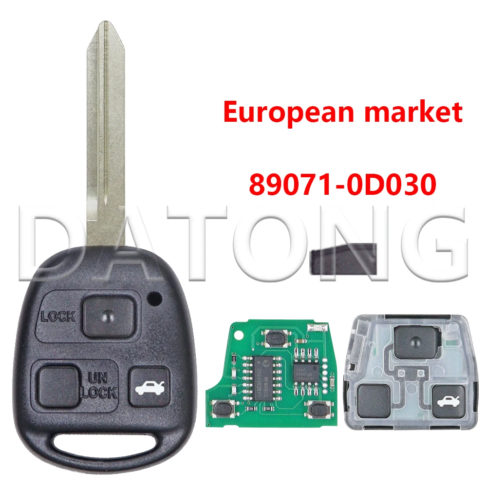 

Datong 89071-0D030 433 МГц 4C/4D70 чип TOY47 лезвие автомобильный дистанционный ключ для Toyota Avensis Avanza Corolla Yaris 2003-2012