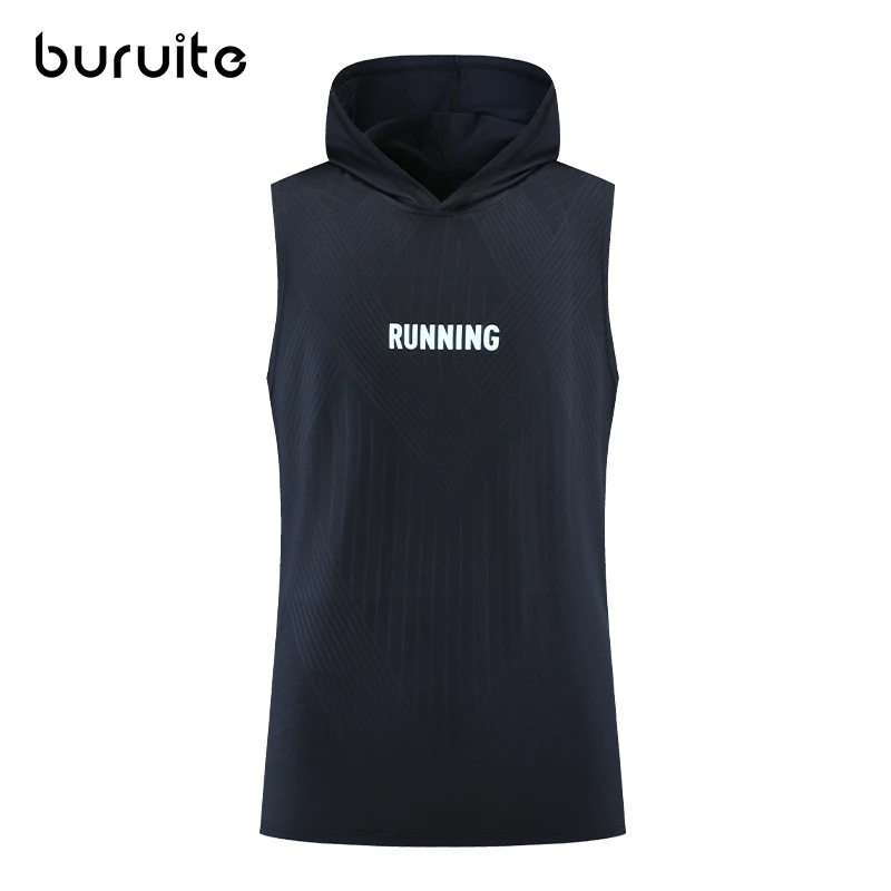 

Men Vest Hoodies Men's Running T-shirts Training Gym Clothes Quick Dry Breathable Sleeveless Sports T Shirt For Men