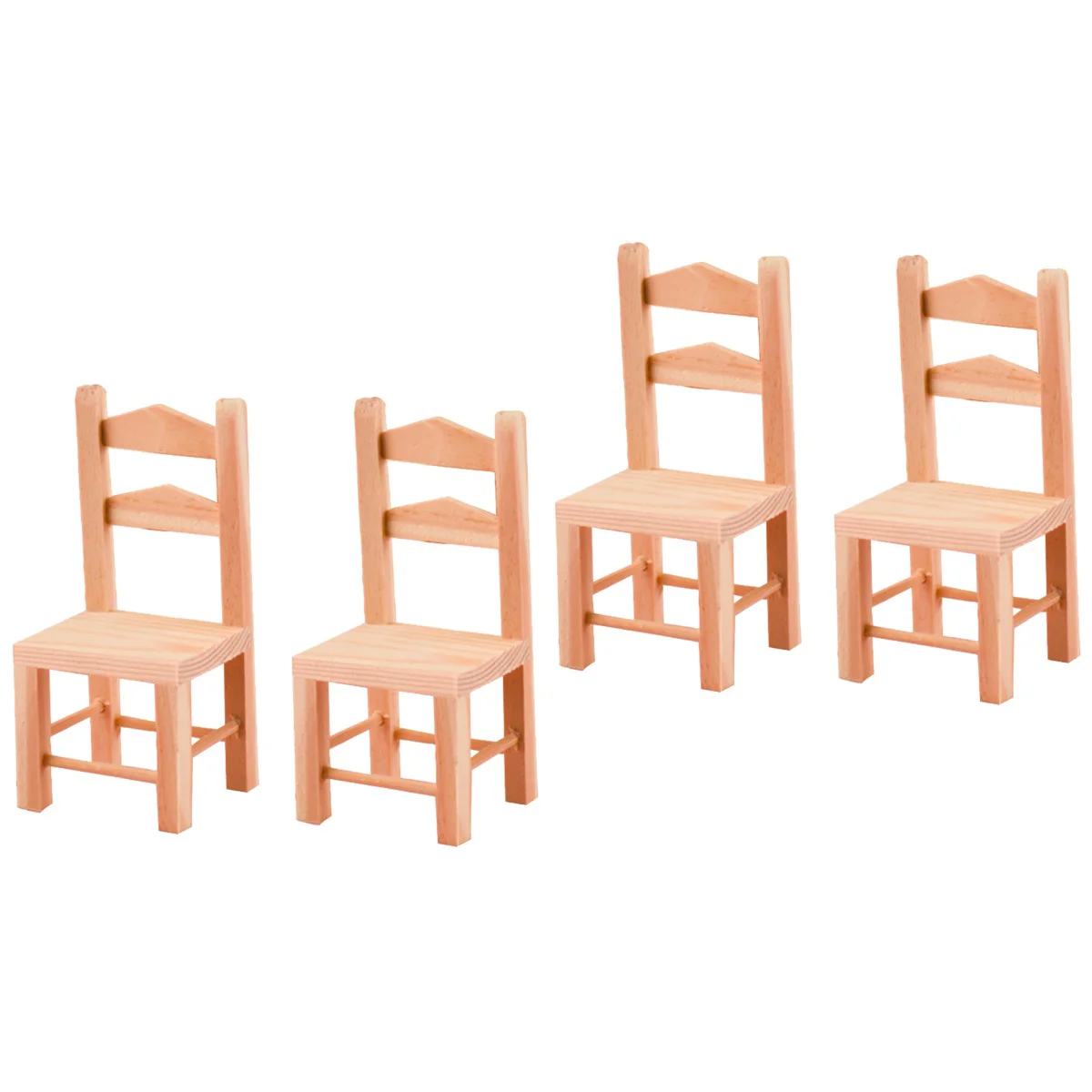 

4 шт., масштаб 1:12, реквизит для создания мини-дома, имитация стула, модель украшения