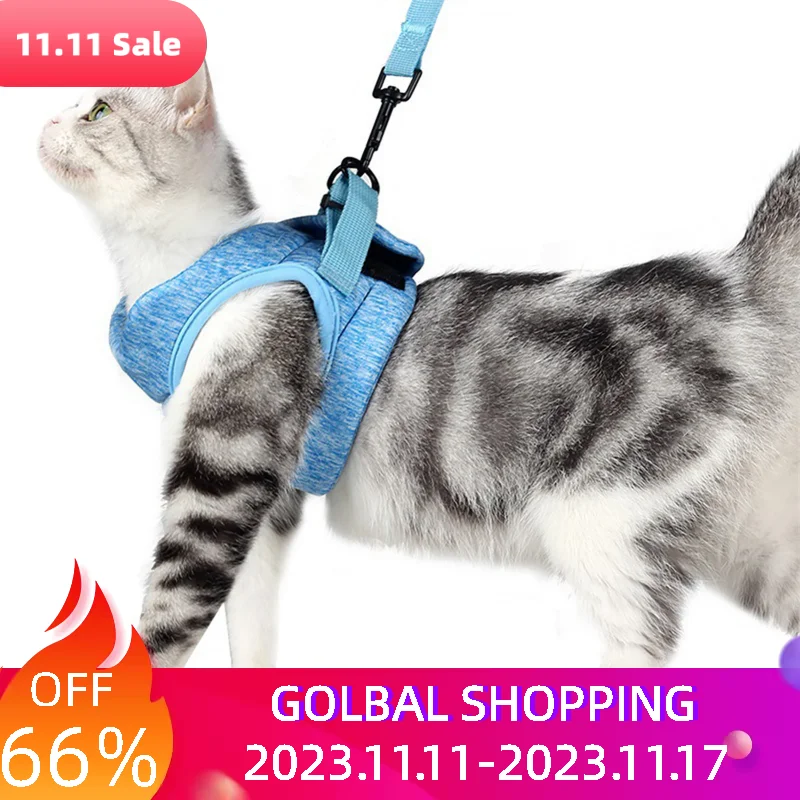 

Outdoor Lightweight Running Cushioning Rabbit Vest With Leash Easy To Wear Soft Mesh Cat Harness Stylish Walking Adjustable Soft