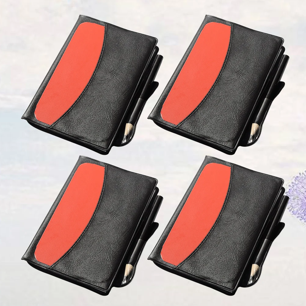 

4 Set Big Size General Soccer Referee Warning Cards and Wallet Red Yellow Set with and Cover
