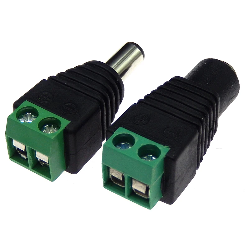 

1 шт. разъем постоянного тока 5,5 мм x 2,1 мм, разъем «папа» и «мама», светодиодный адаптер для видеонаблюдения, преобразование мощности, соединение светодиодной ленты