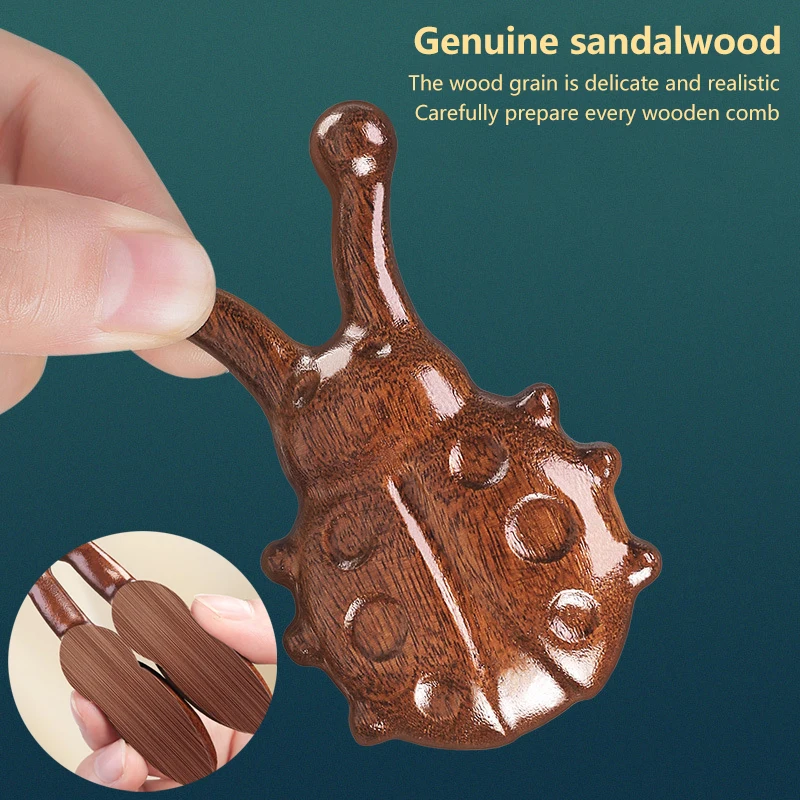 Массажная расческа из сандалового дерева для акупунктурных точек носа и глаз