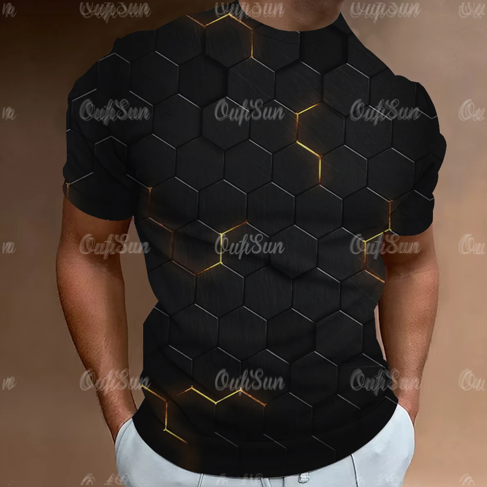 

Футболка мужская в клетку, с круглым вырезом, большого размера