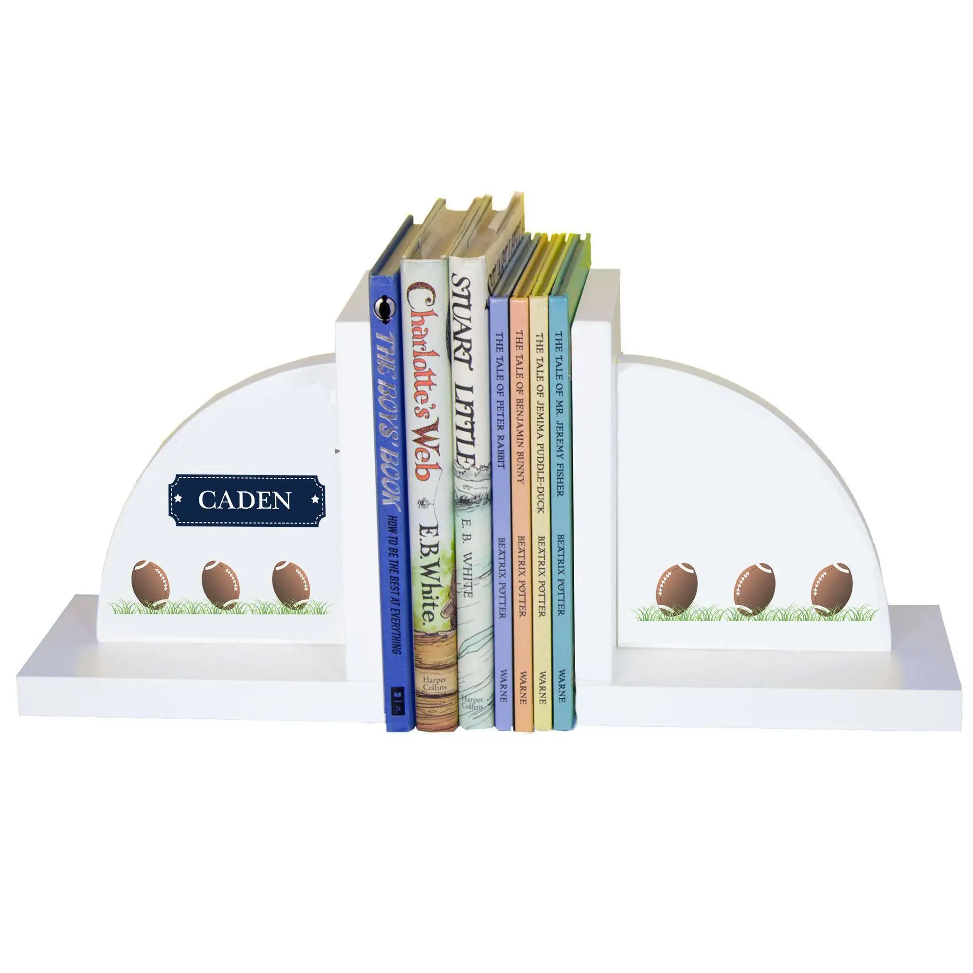 

White Bookends - Football