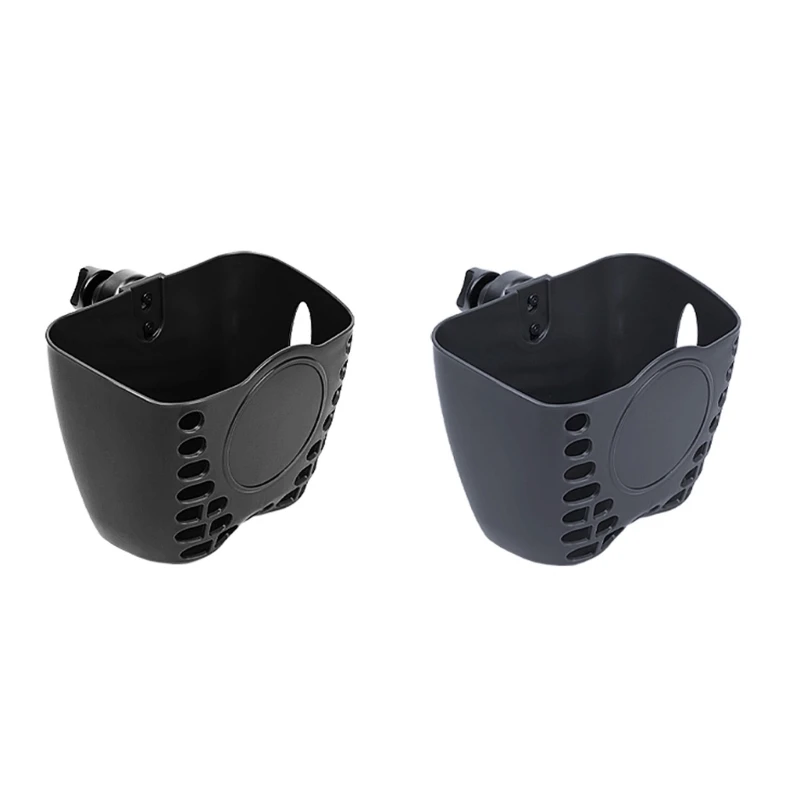 

67JC Bicycle Basket Carriage Storage Basket Milk Bottle Holder Adjustable Stroller Cup Holder Hands-Release Pram Accessory