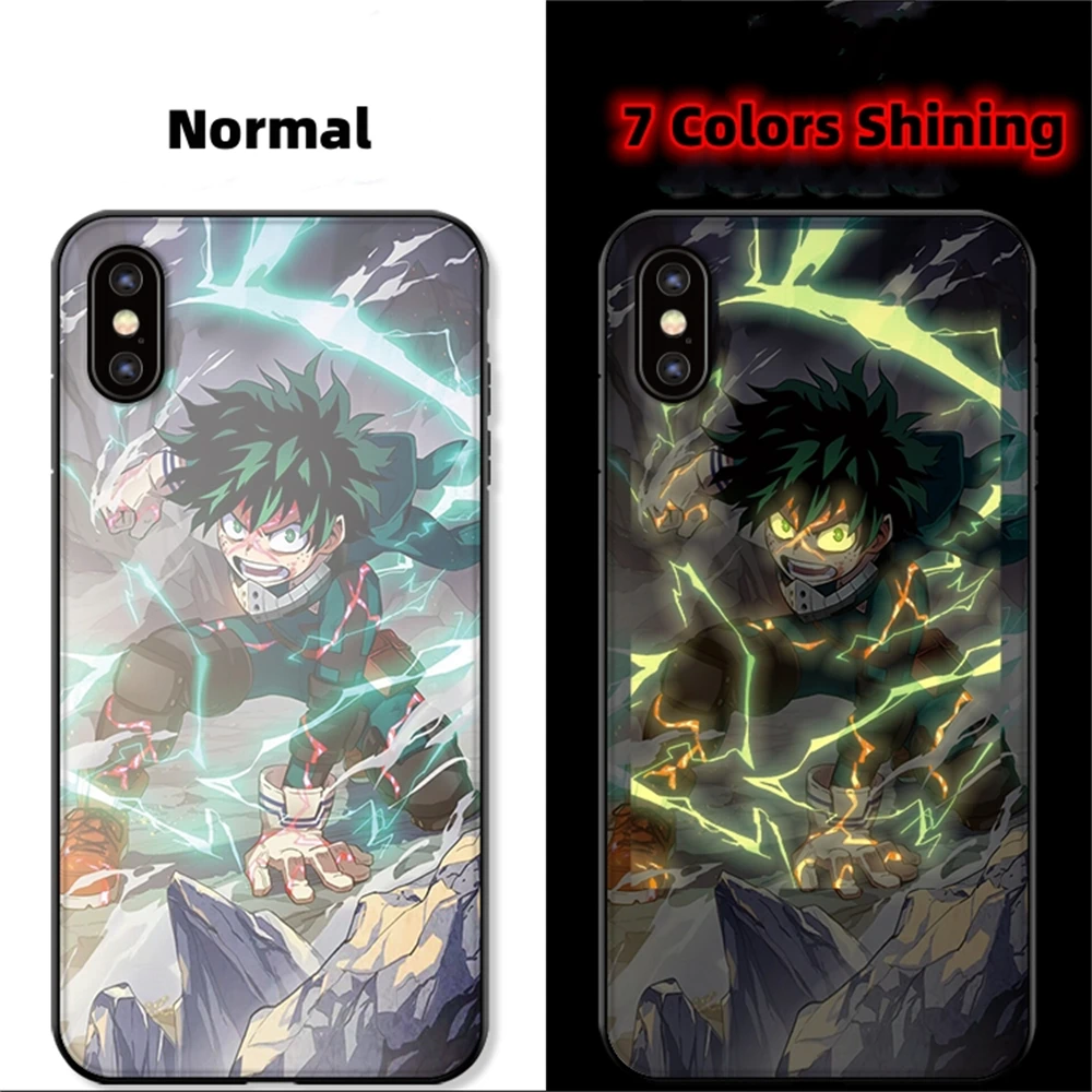 

Luxury Anime LED Light Up Phone Case For OPPO Reno 3 4 5 6 7 8 9 Pro Plus Find X5 Glowing Luminous Back Cover Free Shipping