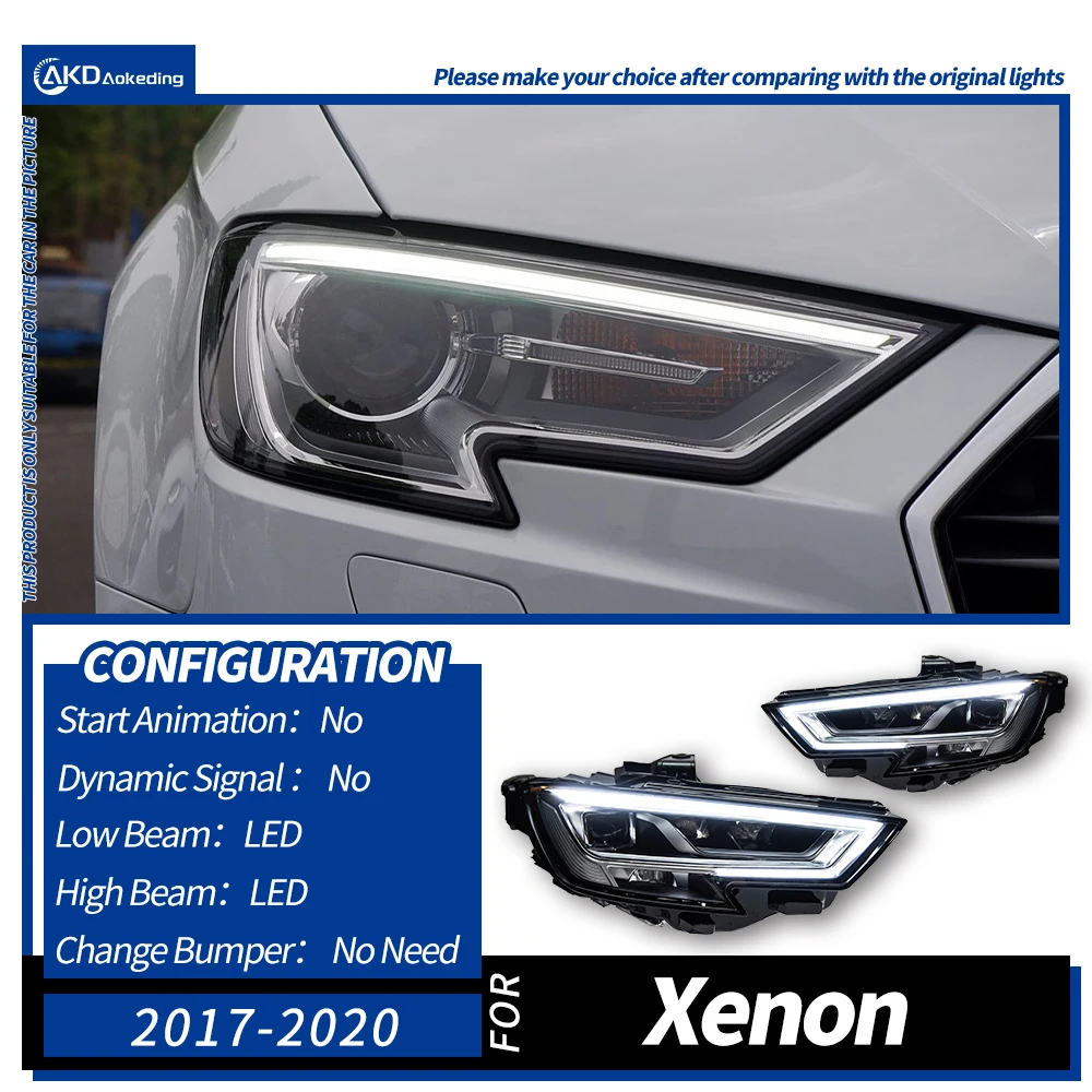 

Автомобильные фары для Audi A3 8V 2013-2020 S3 RS3 Sedan Hatchback, светодиодные автомобильные фары в сборе, обновленный инструмент высокой настройки, аксессуары