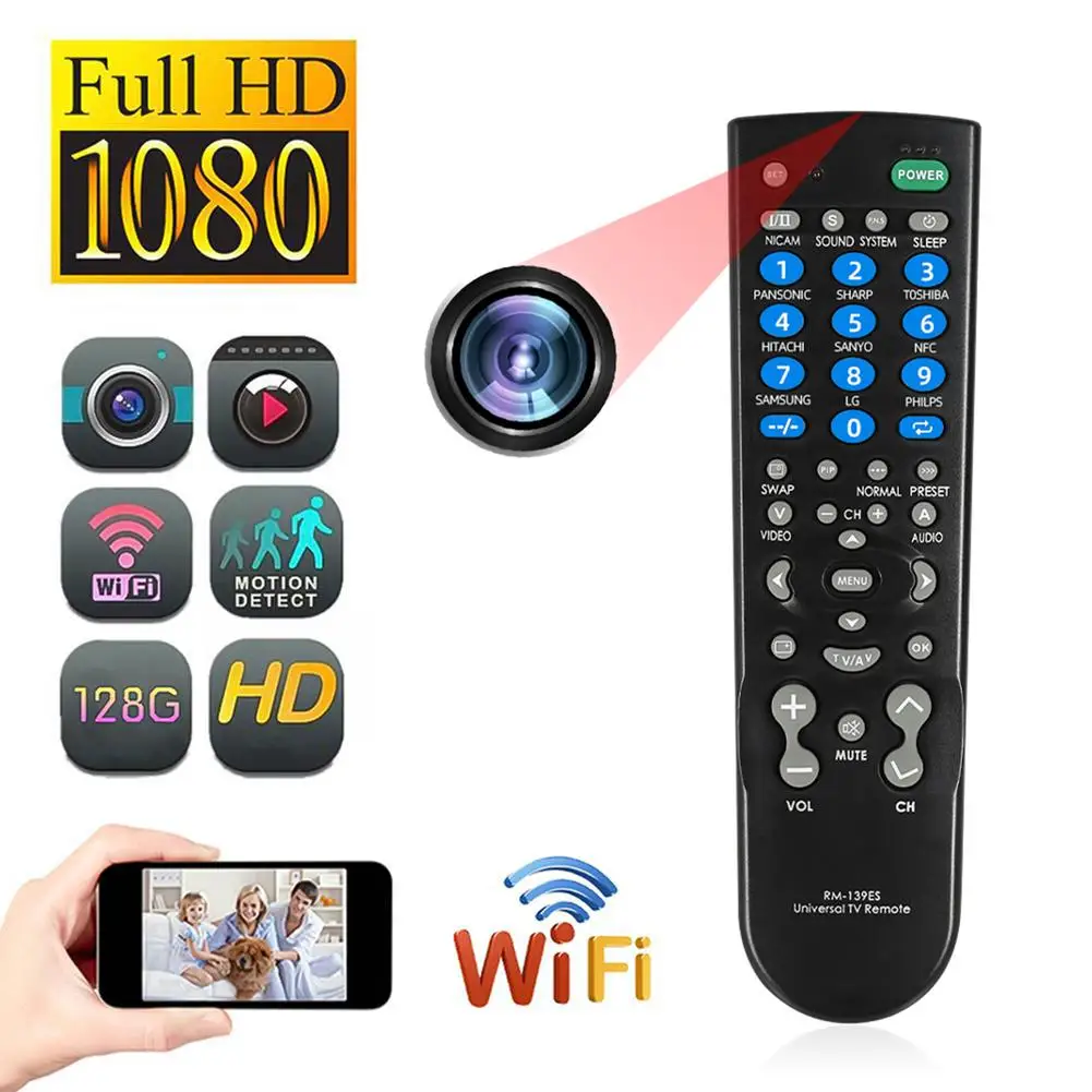 

Мини-камера 1080P HD с дистанционным управлением, Wi-Fi, видеокамера с датчиком движения, домашняя камера безопасности, видеорегистратор