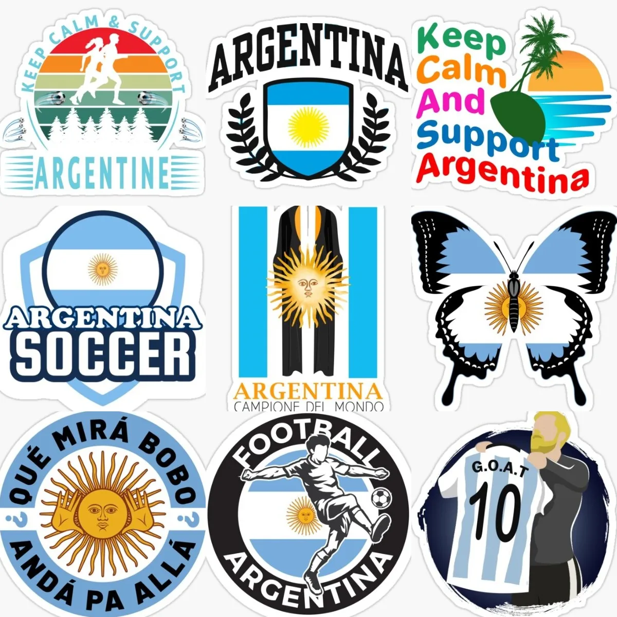 

Argentina Badge Football Sticker Laptop Wall Room Truck Window Accessories Car Moto Glass Helmet Racing Bicycle Van Decal PVC