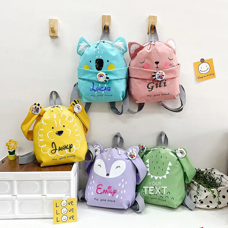 Personalized Embroidery Backpack Child Cute Koala Backpack For Kindergarten Student School Bag Cartoon Light Small Bags For Kids