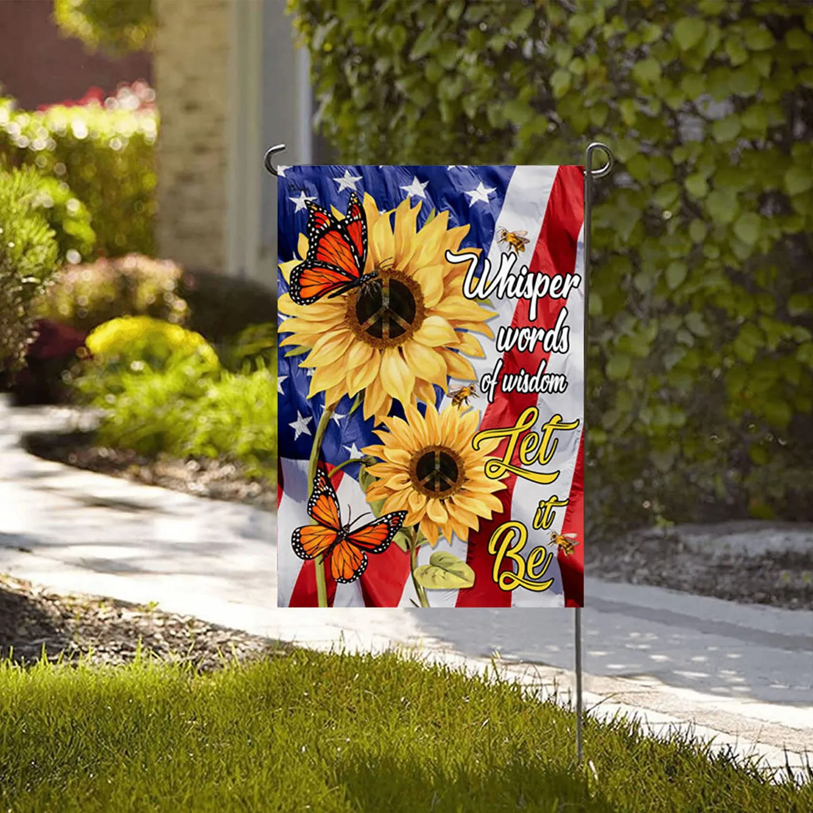 

World Peace Decorative Banner Garden Flag Festive Decor Yard Decor Garden Banner