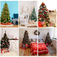 thick cloth christmas day photography backdrops prop christmas tree festival theme photo studio background 20109ssd 04
