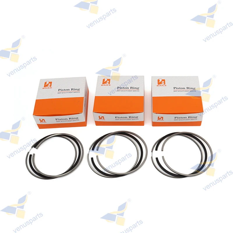 Поршневые кольца 3TN66 для Yanmar 3TN66L 3TN66E 3TN66UJ 3TN66-UJ 3-цилиндровый дизельный двигатель STD