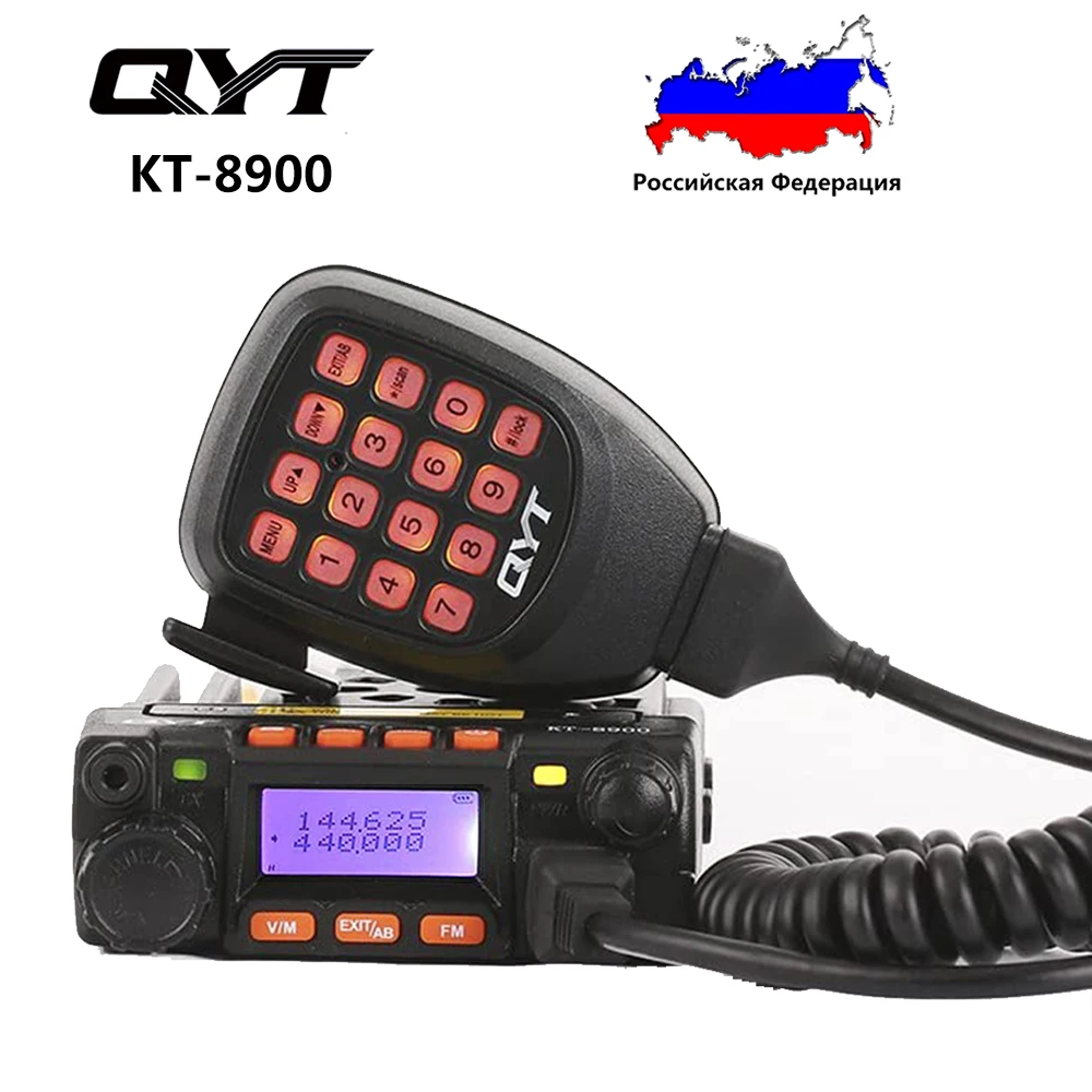 Автомобильное радио Qyt Kt-8900 25-ватный двухдиапазонный мобильный приемопередатчик
