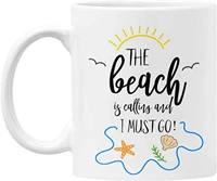 the beach is calling ceramic mug %e2%80%93 morning mug beach decor microwave and dishwasher safe holds up to 11oz