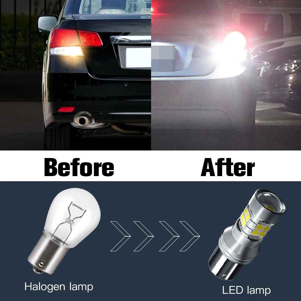 2 шт. P21W 7506 BA15S Canbus светодиодный фсветильник рь заднего хода лампа для Chrysler Crossfire