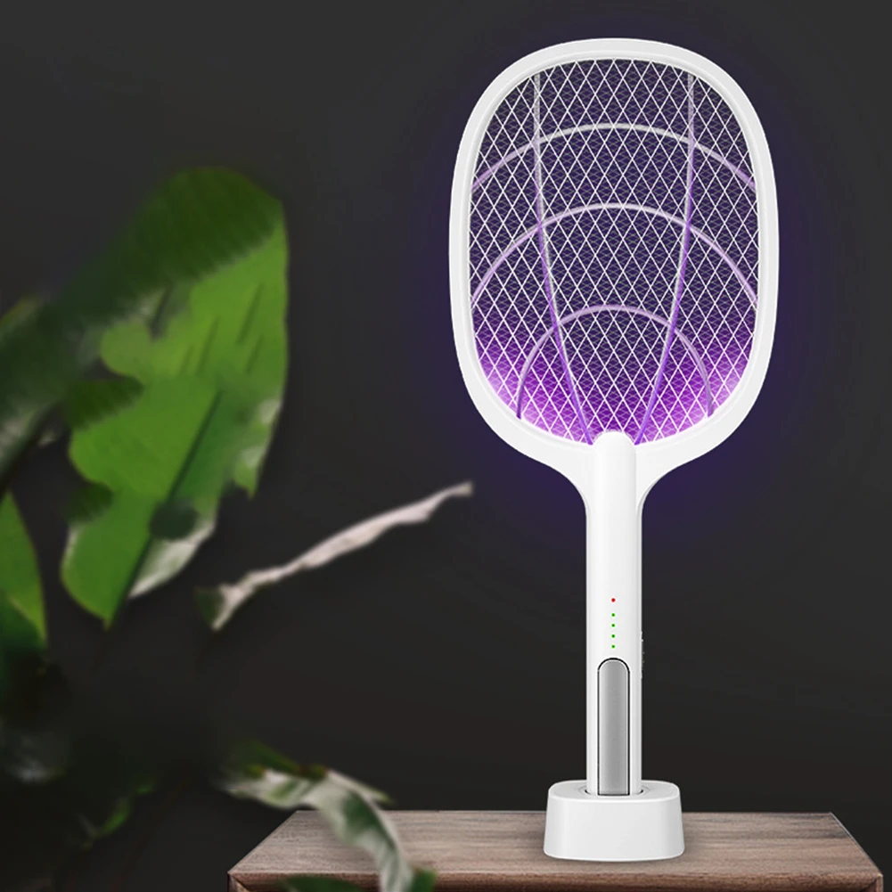 

Racket Portable Mosquitos Killer Pest Control Racket Insects Killer Stun Useful Rechargeable Home Fly Killer Insect Zapper