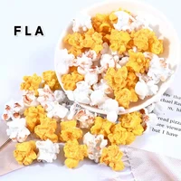6pcs kawaii popcorn miniatur d%c3%a9cor earrings miniature decoration snacks diy resin d%c3%a9cor