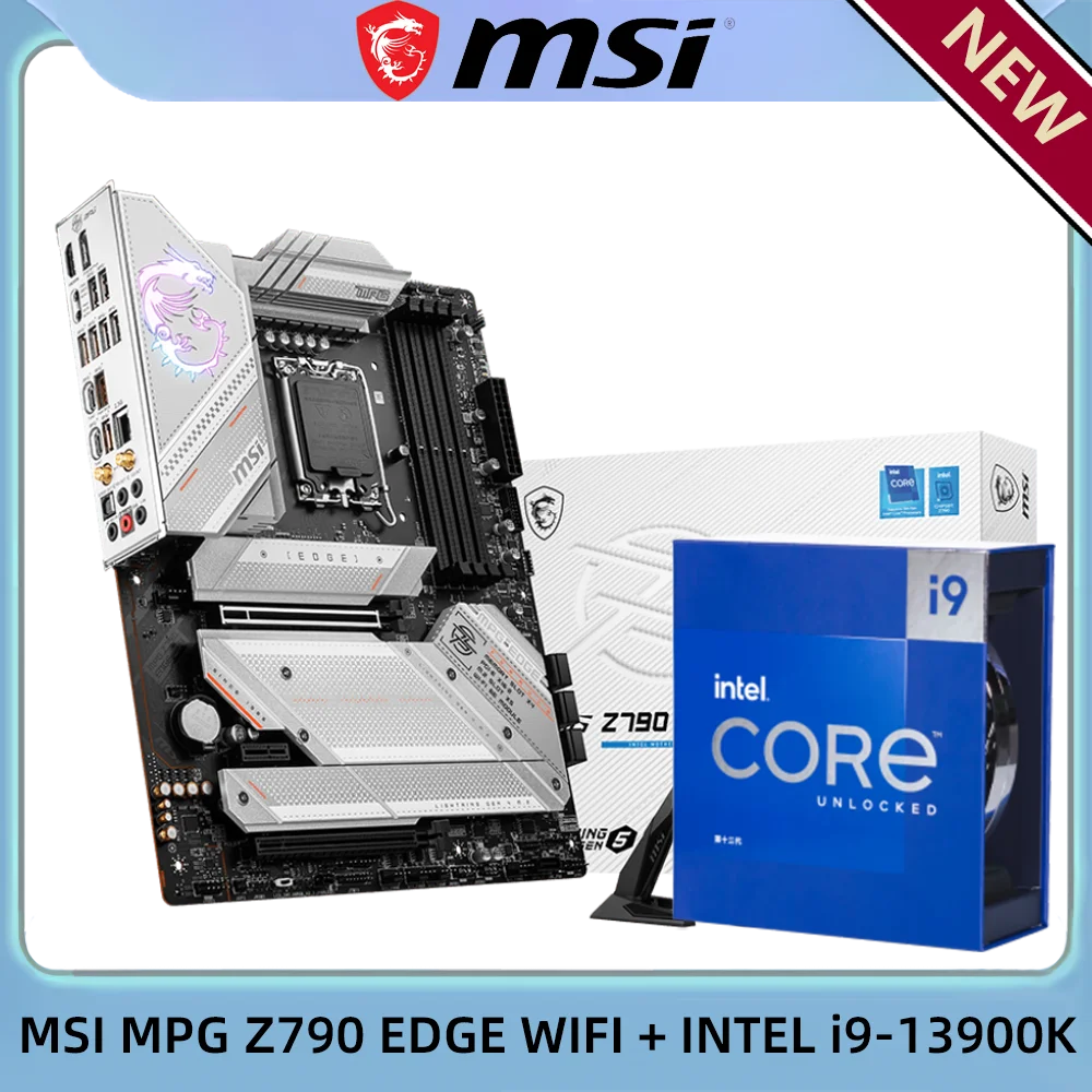 

Intel i9 13900K CPU + MSI MPG Z790 EDGE WIFI DDR5 LGA 1700 ATX Computer Hardware & Software PC Gaming Motherboard