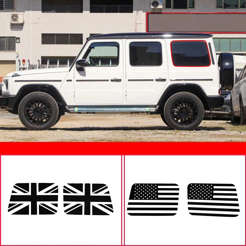 

Car Sticker for Mercedes-Benz G-Class W463 W461 2019-22 Car Rear Side window Pull Flower Film Stickers Car Exterior Accessories