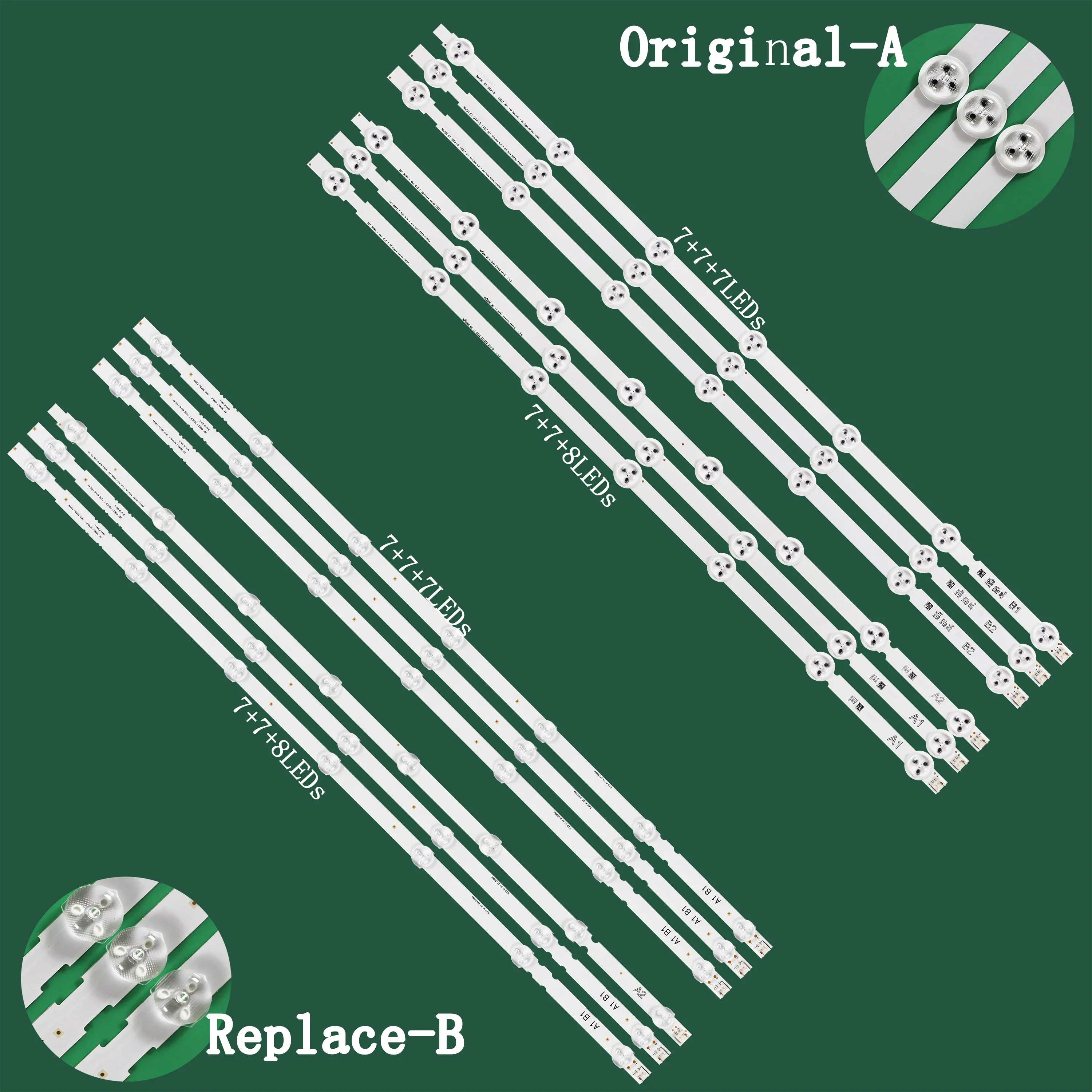 Фото Новая светодиодная лента для подсветки из 3 шт. для 32LN520B 32LN5758 32LA6156 LC320DXE (SF)(R5) V13 CDMS 6916L-1399A 6916L-1400A 32LN613V №1