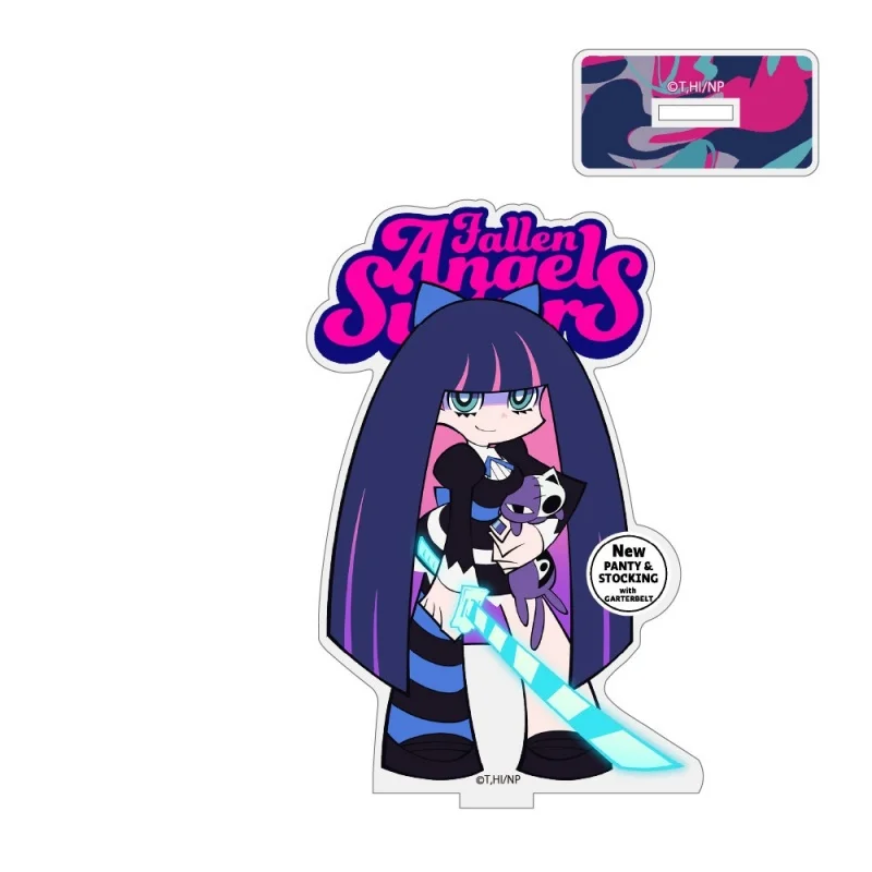 Фото Акриловая подставка Panty & Stocking with Garterbelt — Ассорти персонажей, аниме-атрибутика, коллекционный настольный декор, брелок, подарок №2