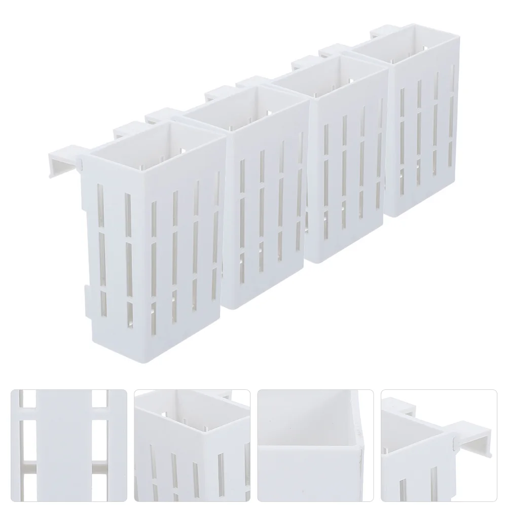 

4 Pcs Aquarium Planter Cups Floating Plants Pot Plastic Go Containers Fish Tank Hydroponic Aquatic Planting Baskets