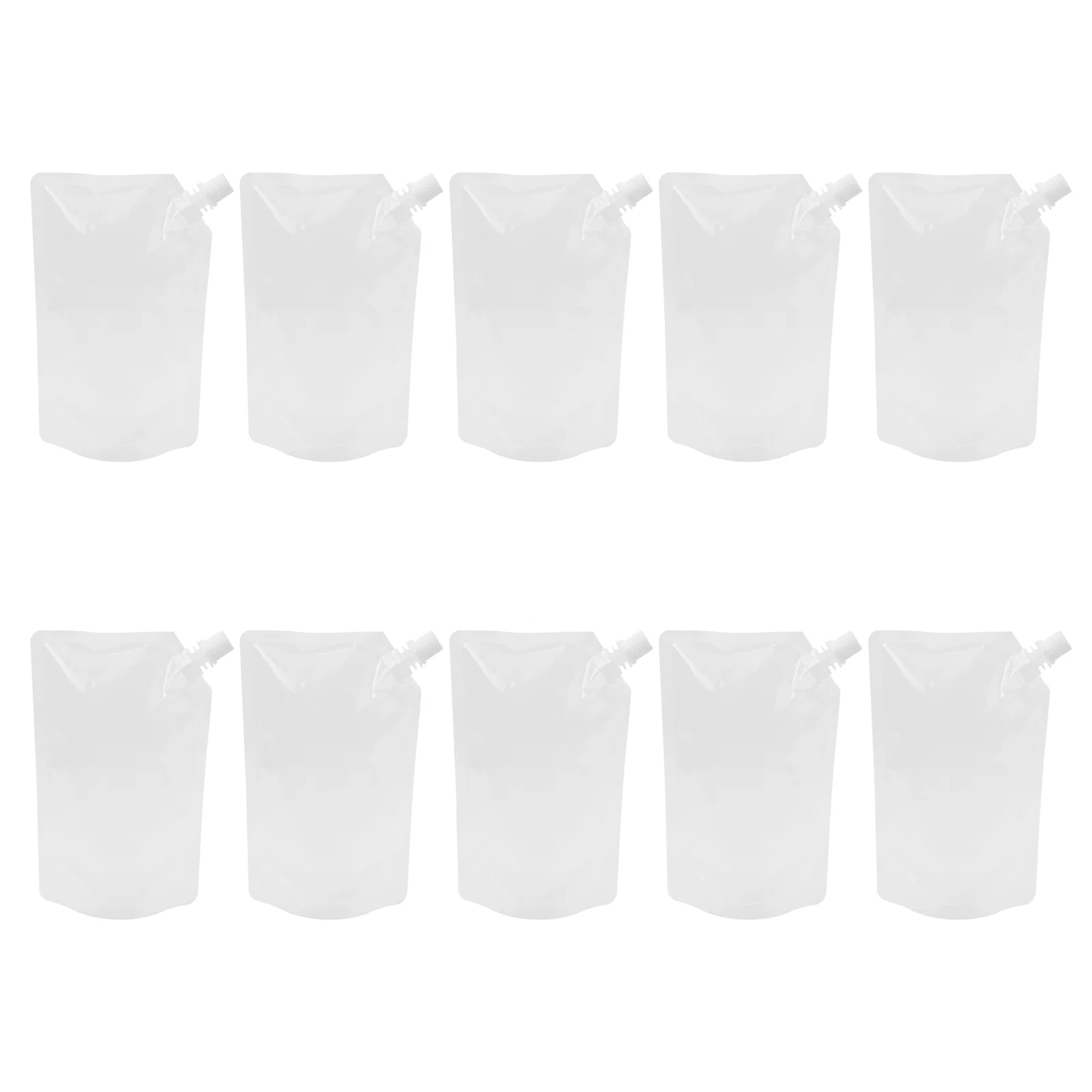

50Pcs Beverage Standing Pouch Portable Plastic Drink Bag Liquid Packaging Bag (Transparent)