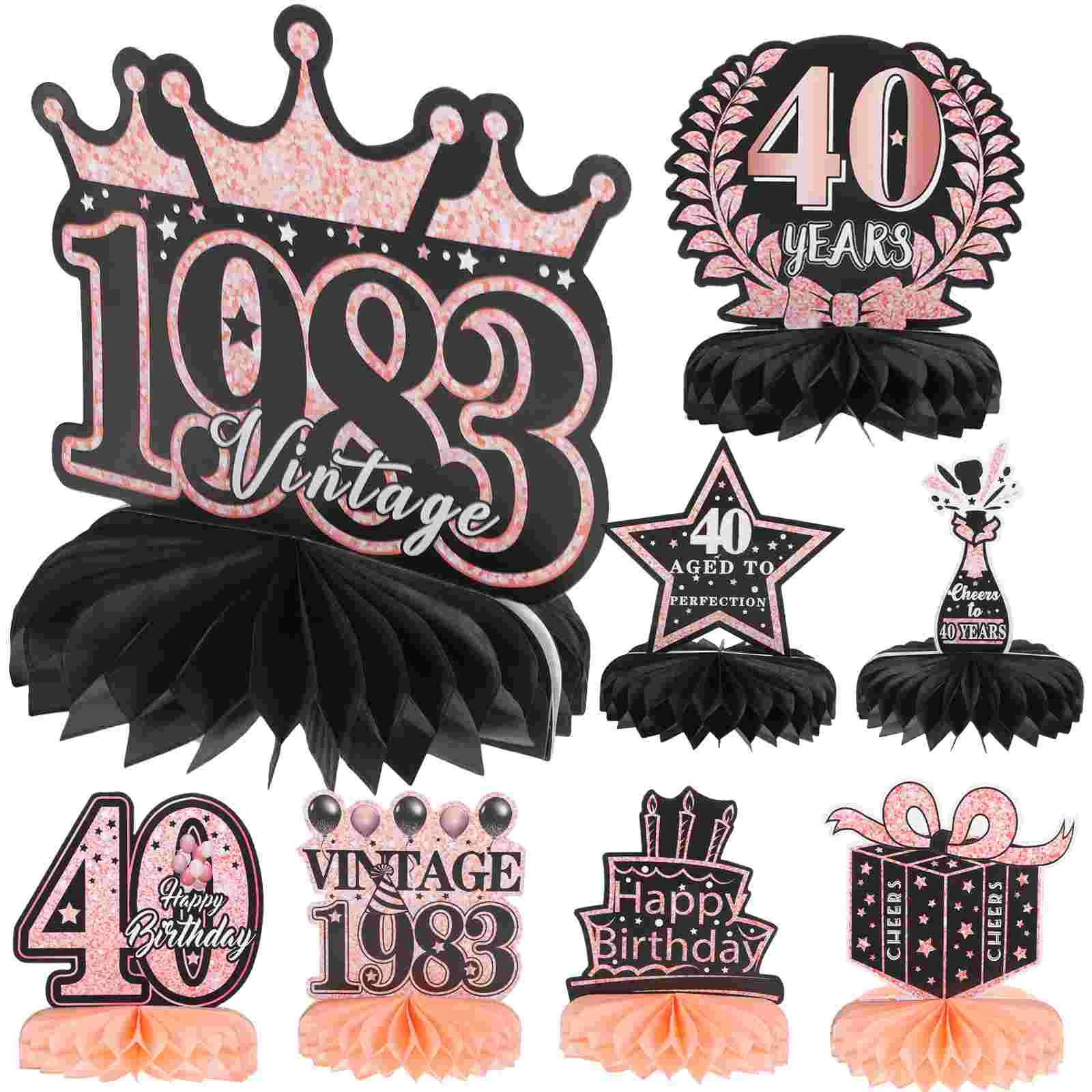 

8 Pcs Paper Honeycomb Balls Honeycomb Balls Party Decorations Centerpiece Table Decorations 40th Birthday Table Toppers