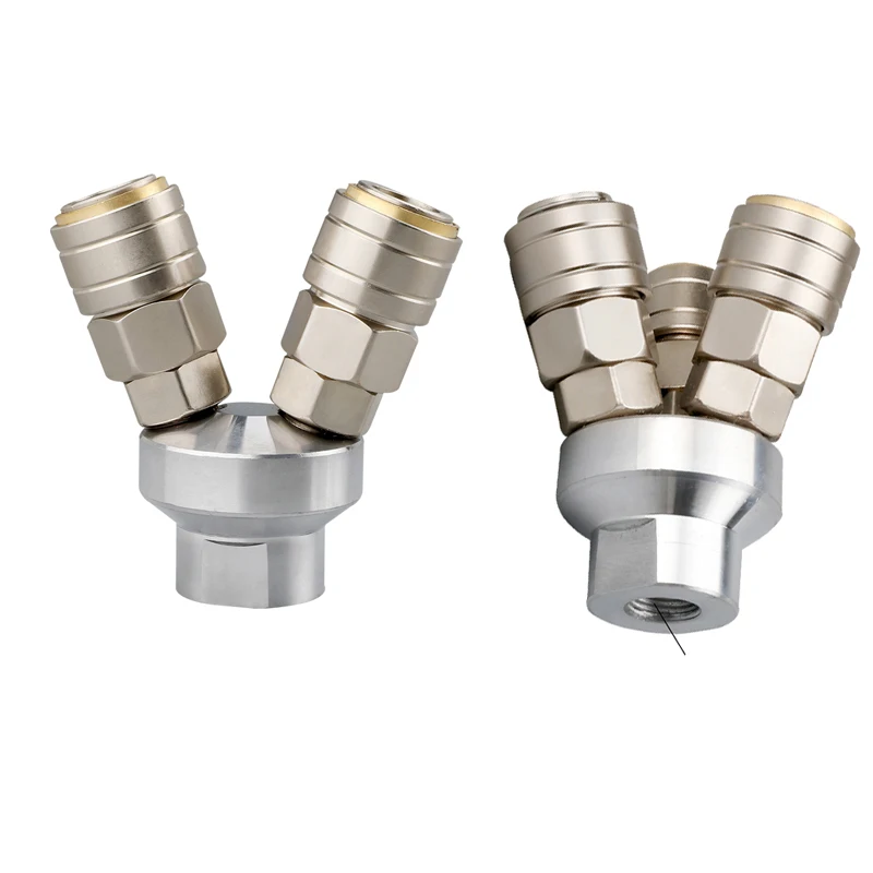 

C type pneumatic quick coupling self-locking round tee air compressor air pump air hose quick plug two-way hose male and female