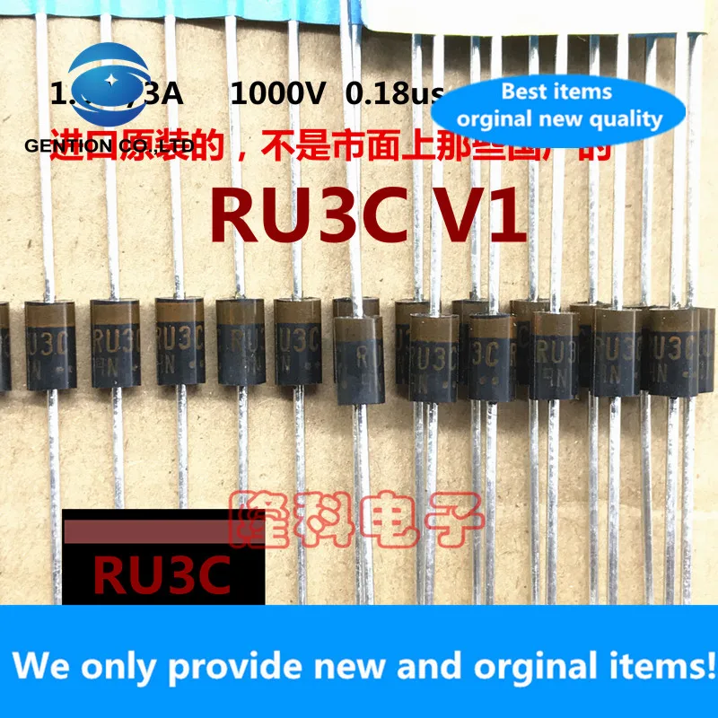 

10 шт. 100% Новый оригинальный RU3CV1 1000 A в Оранжевый Красный винтажный ремонт телевизора RU3C диод 3A