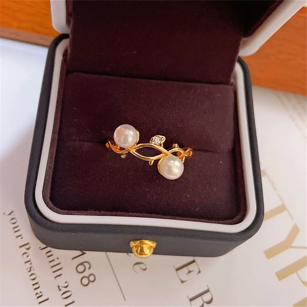 

Wreath ring Natural high quality freshwater pearls 14k gold injection exclusive new design Spring and summer trend