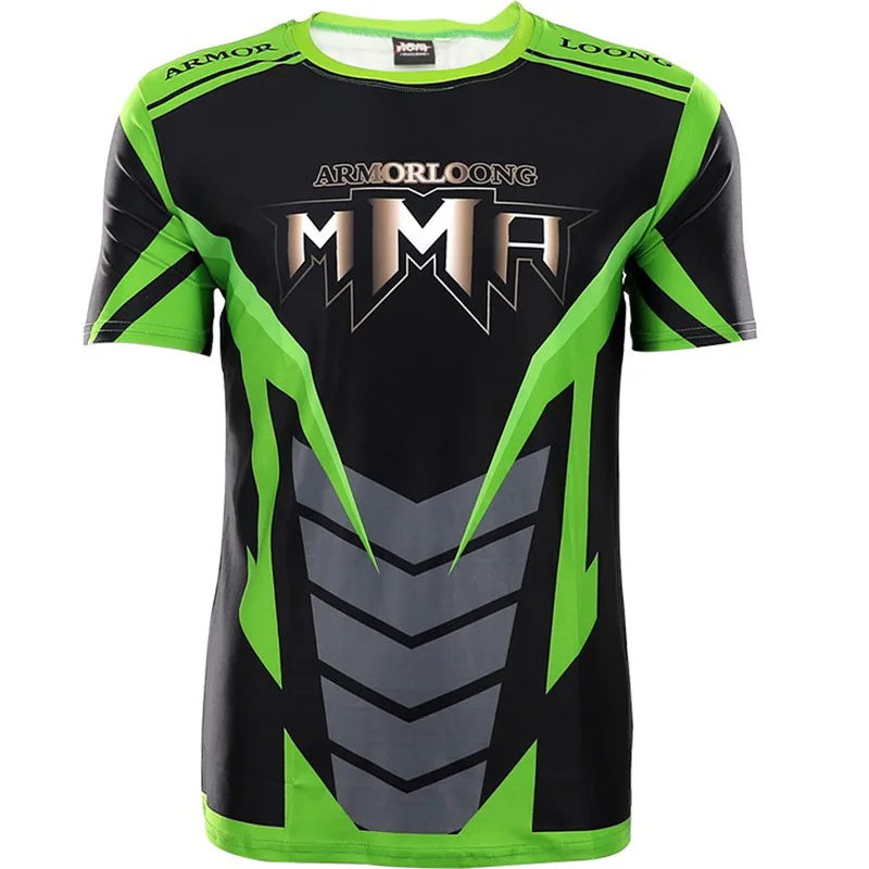 Muay Thai Fighting Shorts MMA Rashguard Short Sleeve Breathable Gym Sports Suits Combat Grappling Kick Boxing Pants Shirts Set