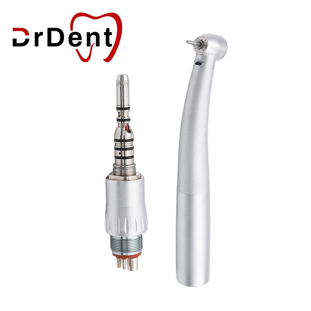 

Drdent High Speed Handpiece Contra Angle Optical Fiber With Light Connect Density Push Button Led Compatible Stainless Steel