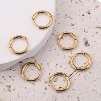 6pcs 22 5mm width stainless steel gold round earrings hoop earring for women fashion earrings korean jewelry gifts