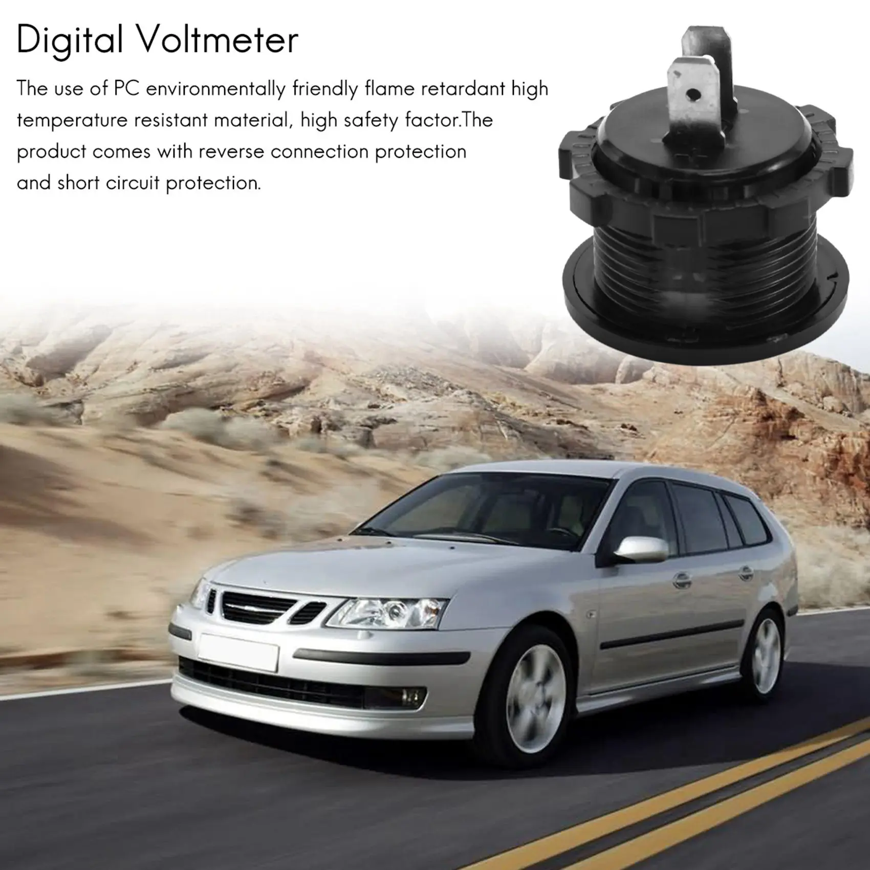 Водонепроницаемый DC12V RD цифровой вольтметр три провода транспортные средства