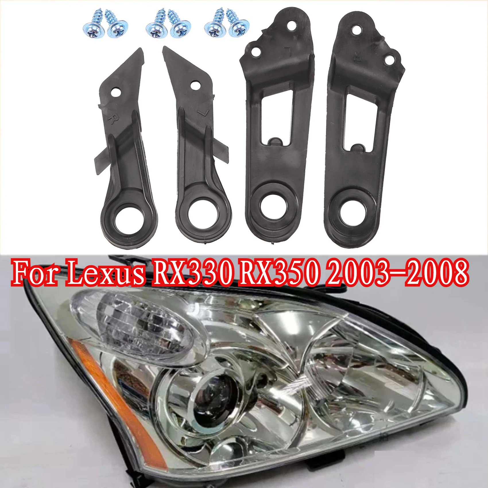

For Toyota Lexus RX330 RX350 2003-2008 Car Headlight Repair Kit Headlamp Bracket Protection Ring Holder 8119448030 8119348030