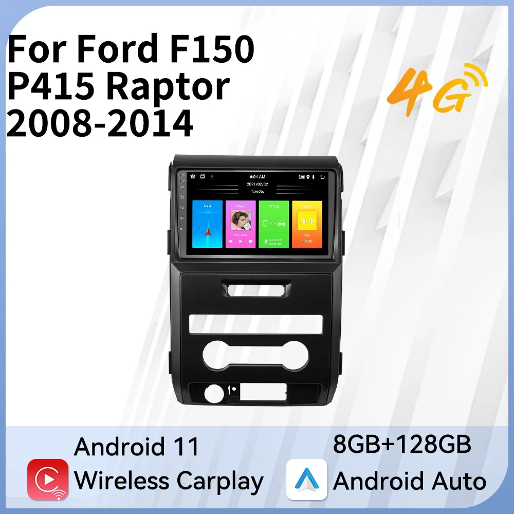 For Ford F150 P415 Raptor 2008-2014 Screen 2 Din Android Car Radio Stereo Multimedia Player Navigation GPS Autoradio Head Unit