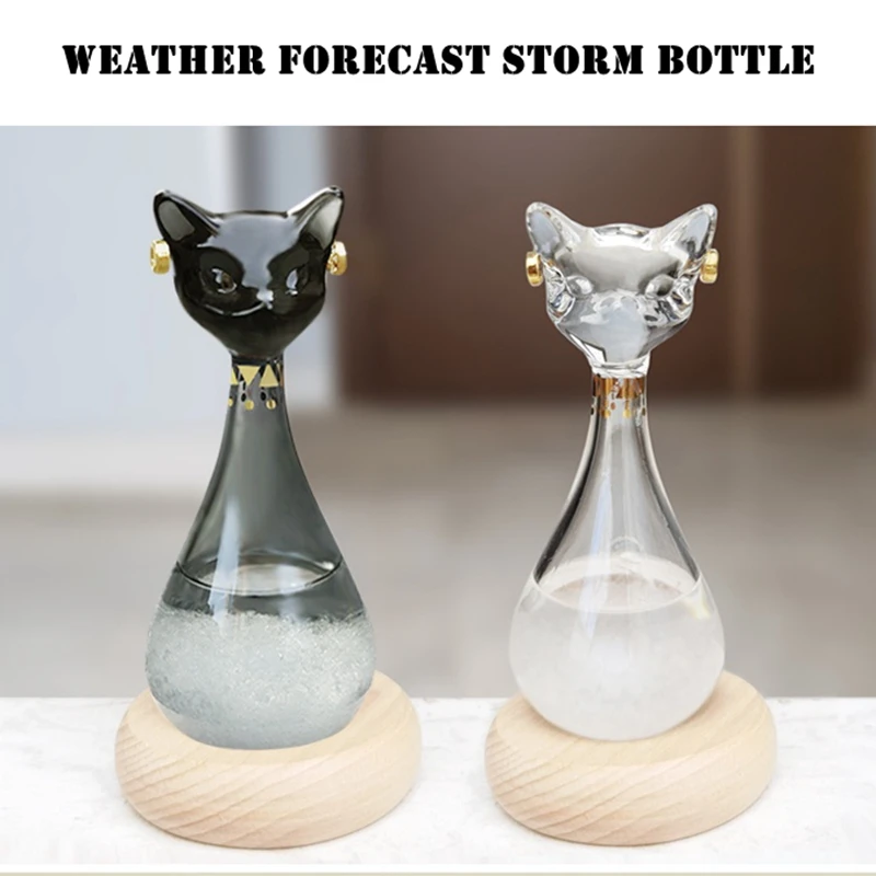 

Weather forecast bottle Anderson cat weather bottle birthday gift factory wholesale Egyptian cat storm bottle