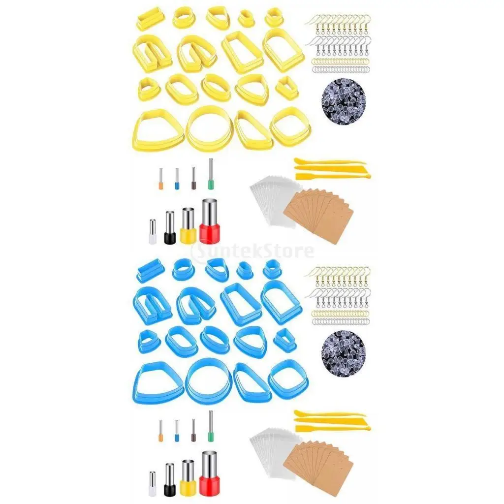 

Set of 2 Polymer Clay Jump Rings with Earring Cards Earring Hooks