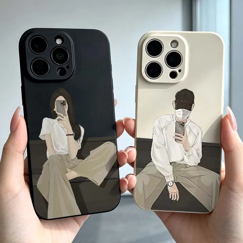 Фото Чехол с изображением женщины, делающей селфи, для Apple IPhone 11 8 7 6 6S SE X XS XR Max Plus, мягкий чехол для телефона №2