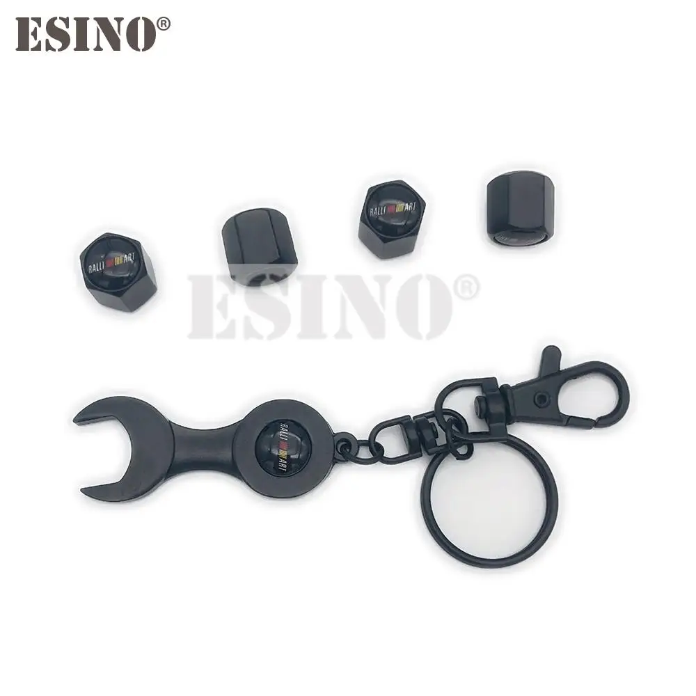 

160 x Car Stainless Steel Zinc Alloy Wheel Tire Valve Stems Caps With Mini Wrench Key Chain for Mitsubishi Ralliart Ralli Art