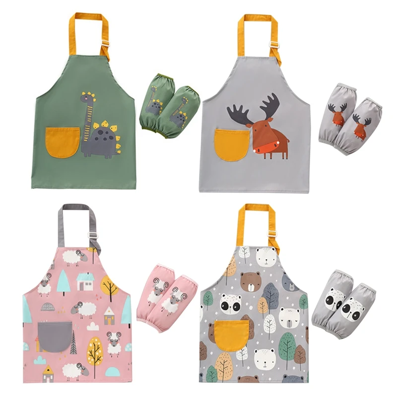 

Boys And Girls Waterproof Apron, Cooking, Painting, Gardening, Feeding Bib Apron